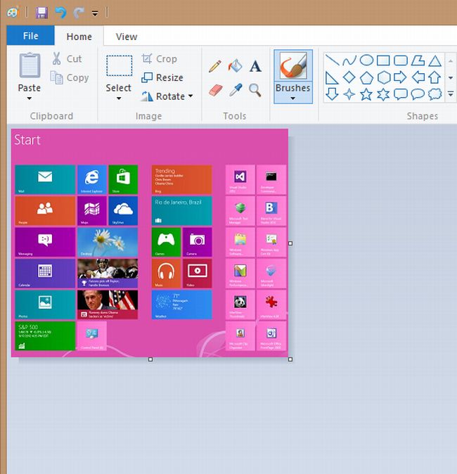 How to Resize the Image Using Paint in Windows 8